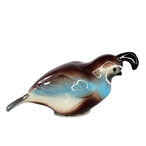 Hagen Renaker Quail Blue Bird Miniature Figurine - Picture 1 of 9